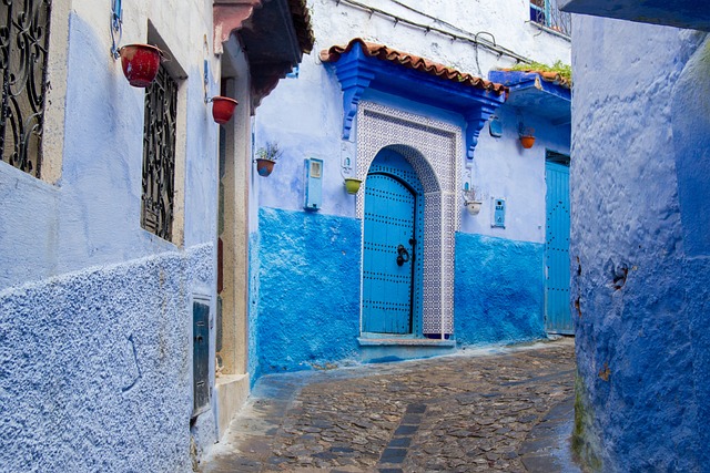 The blue city in Morocco